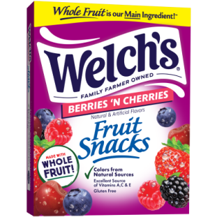 Welch's  Fruit Snacks Berries ‘n Cherries